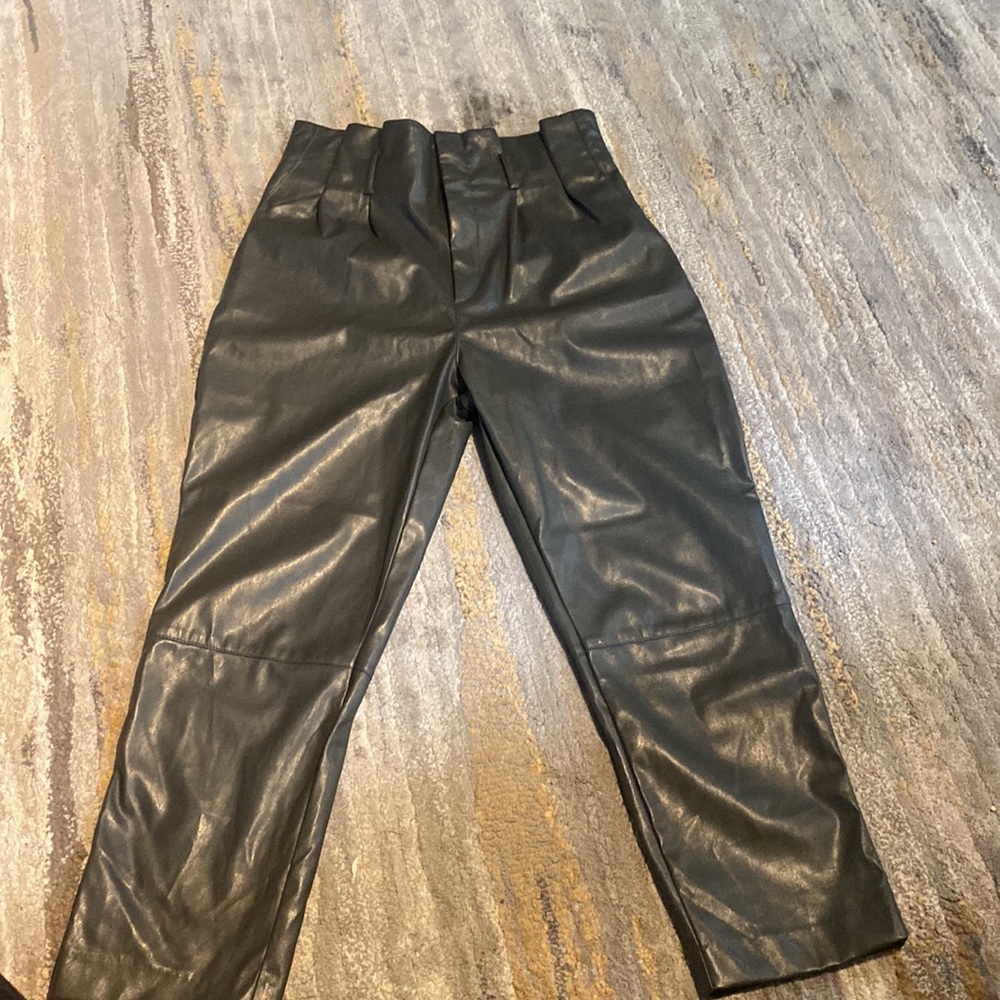 H&M faux leather pants